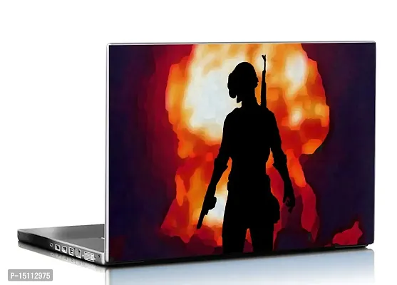 PIXELARTZ PUBG Video Game 15.6 Inches Laptop Skins/Stickers for Dell-Lenovo-Acer-HP (7014)