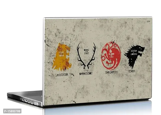 PIXELARTZ Laptop Skins Game of Thrones TV Series 15.6 Inches Laptop Skins/Stickers for Dell-Lenovo-Acer-HP (3008)-thumb0