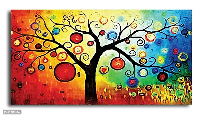 PIXELARTZ Canvas Painting - Abstract Tree Painting
