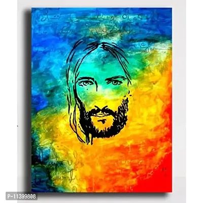 PIXELARTZ Canvas Painting - Abstract Painting of Jesus