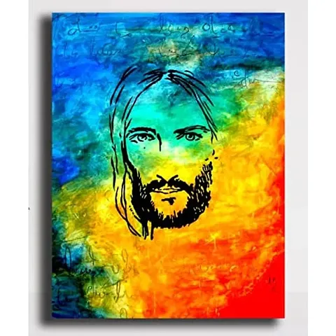 Pixel Artz Canvas Painting - Abstract Painting of Jesus