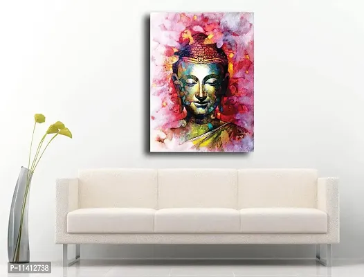 PIXELARTZ Canvas Painting - Lord Buddha - Without Frame-thumb2