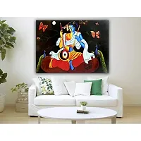 PIXELARTZ Canvas Painting - Radha Krishna - Entwined - Relgious Canvas Art-thumb1