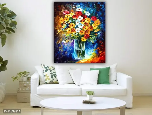 PIXELARTZ Canvas Painting - Flowers in a Vase - Modern Art