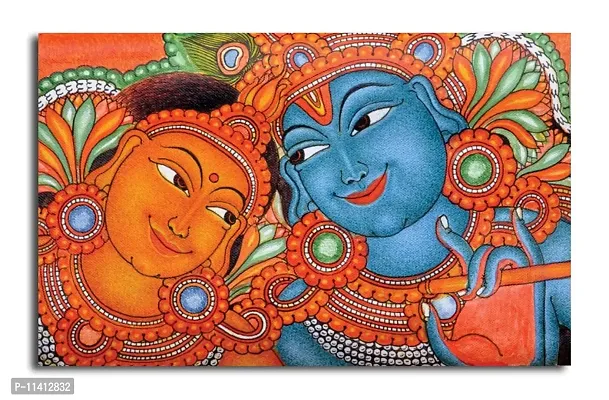 PIXELARTZ Canvas Painting - Radha And Krishna - Without Frame