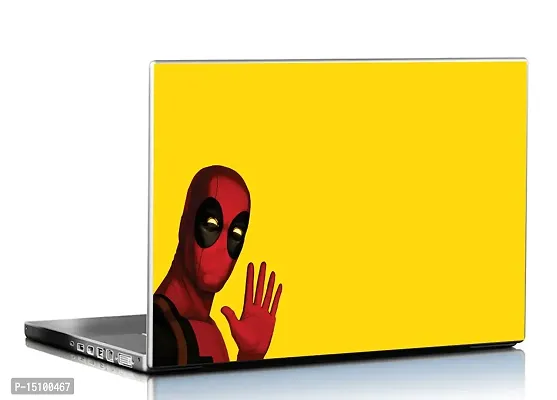 PIXELARTZ Laptop Skins Super Hero Deadpool 15.6 Inches Laptop Skins/Stickers for Dell-Lenovo-Acer-HP (5054)-thumb0