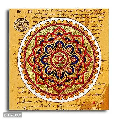 PIXELARTZ Canvas Painting - Om Shanti Shanti - Ancient Scripts