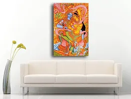 PIXELARTZ Canvas Painting - Radha Dancing with Shri Krishna - Without Frame-thumb1