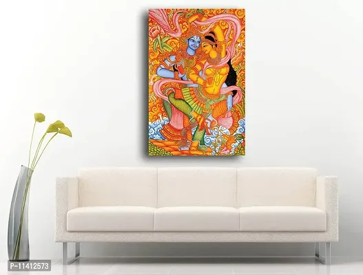 PIXELARTZ Canvas Painting - Radha Dancing with Shri Krishna - Without Frame-thumb2