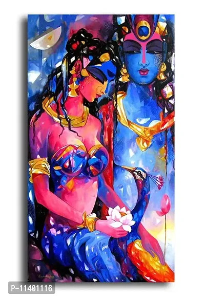 PIXELARTZ Canvas Painting - Radhe Krishna Painting