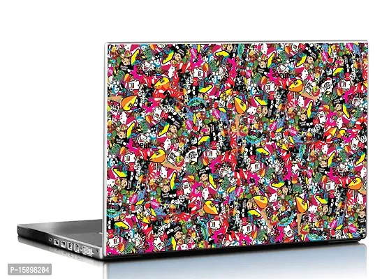 PIXELARTZ Vinyl Laptop Skins/Stickers 15.6 X 10 X 0.01 Inches, Black-thumb0