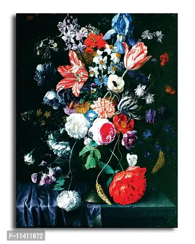PIXELARTZ Canvas Painting - A Vase of Flowers - Without Frame