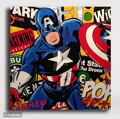 PIXELARTZ Canvas Painting - Captain America - Avengers - Kids Room