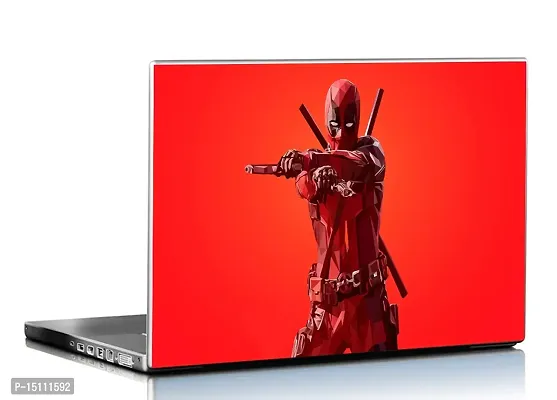 PIXELARTZ Laptop Skins Super Hero Deadpool 15.6 Inches Laptop Skins/Stickers for Dell-Lenovo-Acer-HP (1052)