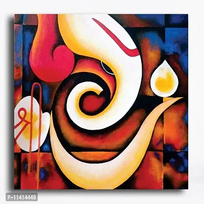 PIXELARTZ Canvas Painting - Sri Ganesh - Lord Ganesha - Modern Art Paintings for Wall - Without Frame