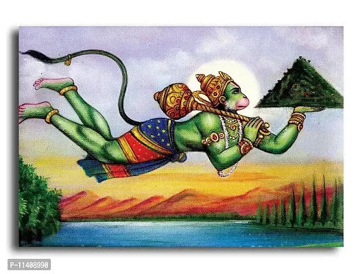 PIXELARTZ Canvas Painting - Hanuman Ji - The Sanjivani Quest - Without Frame