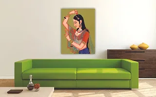 PIXELARTZ Canvas Painting - Rajasthani Portrait-thumb1