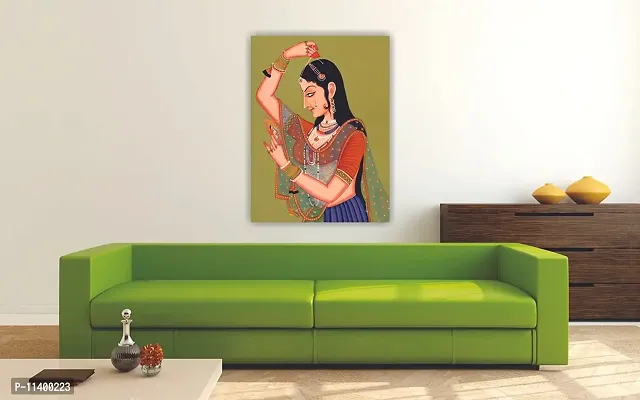 PIXELARTZ Canvas Painting - Rajasthani Portrait-thumb2