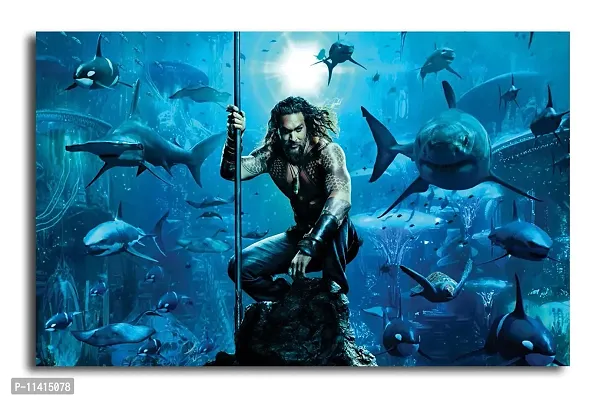 PIXELARTZ Movie Wall Poster - Aquaman Movie Poster - 35 Inch X 23 Inch