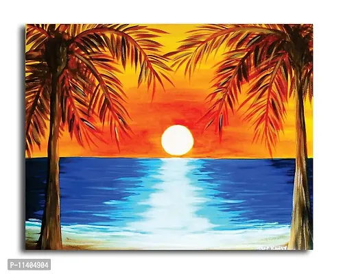 PIXELARTZ Canvas Painting - Tropical Sunrise