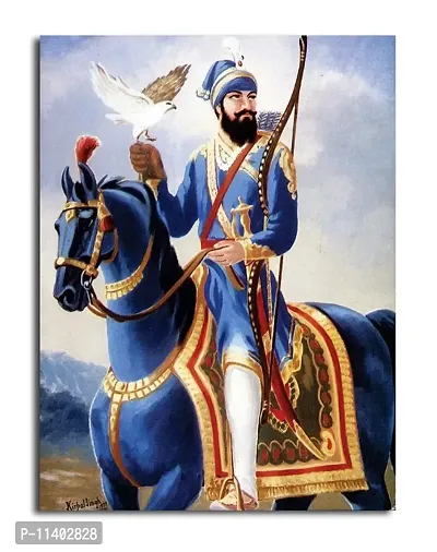 PIXELARTZ Guru Gobind Singh Ji Religious Canvas Painting- Multicolour, Medium