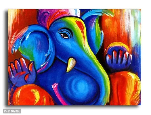 Pixel Artz Canvas Painting - Divine Ganesha - Modern Art
