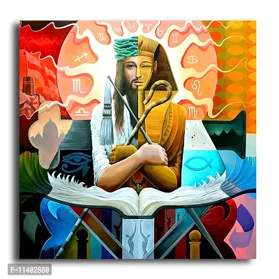 PIXELARTZ Canvas Painting - Jesus & Sphinx - Relgious Canvas Art-thumb0