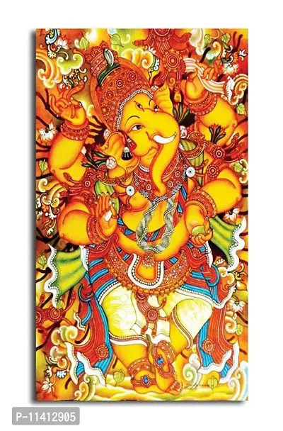 PIXELARTZ Canvas Painting - Lord Ganesha - Without Frame