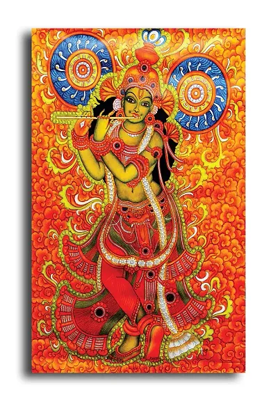 PIXELARTZ Canvas Painting - Lord Krishna - Without Frame