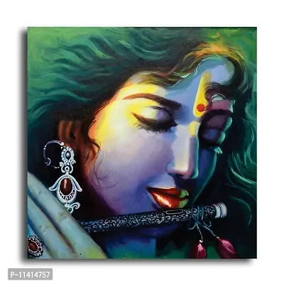 PIXELARTZ Canvas Paintings - Lord Krishna - Without Frame - Modern Art Paintings - Paintings for Home Decor - Paintings for Drawing Room - Wall Paintings for Bedroom - Paintings for Living Room - Canvas Paintings for Wall.