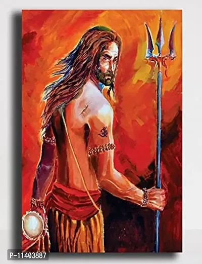 PIXELARTZ Canvas Painting - The Shiva Tribe-thumb0