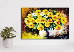 PIXELARTZ Canvas Paintings - Vase With Flowers Still Life Art - Without Frame - Modern Art Paintings - Paintings for Home Decor - Paintings for Drawing Room - Wall Paintings for Bedroom - Paintings for Living Room - Canvas Paintings for Wall.-thumb1
