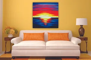 PIXELARTZ Canvas Painting - Abstract Sunset in Neon Colours-thumb1
