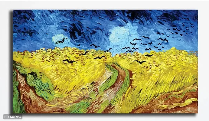 PIXELARTZ Canvas Painting - Wheatfield with Crows - Vincent Van Gogh