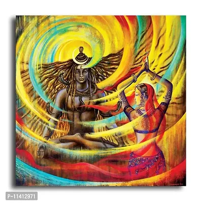 PIXELARTZ Canvas Painting - Shiva Shakti by Vrindavan Das - Without Frame
