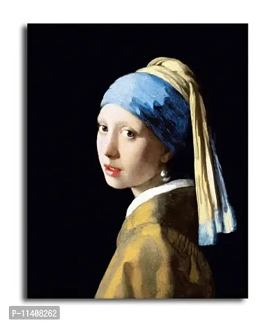 PIXELARTZ Canvas Painting - Girl with a Pearl Earring - Johannes Vermeer - Without Frame