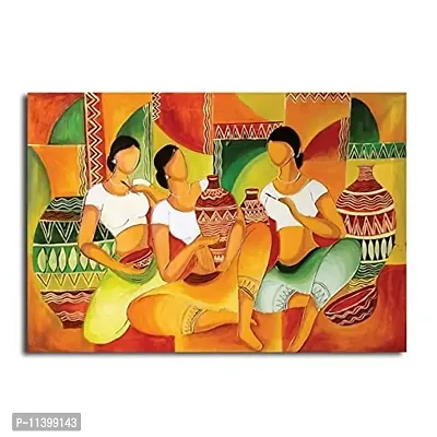 PIXELARTZ Canvas Painting - Pottery Makers - Sri Lankan Art