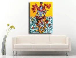 PIXELARTZ Canvas Painting - Kerala Mural Art - Kaliya Mardanam Painting - Without Frame-thumb1