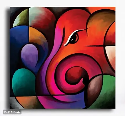 PIXELARTZ Fabric Paintings For Home Decor (35 x 35 + 0.5 inch, Multicolour)