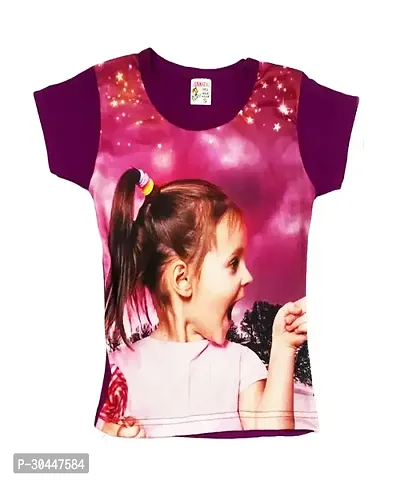 Stylish Cotton Printed T-Shirt For Girls - Pack of 5 Assorted-thumb2