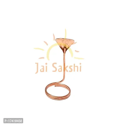 jaisakshi Copper naag seesh naag/shivling naag/kaal sarp poojan naag/Pure Copper Broadhood Snake Idol, Shesh Nag for Nag Panchami Pooja (Small, Light Weight, 40 GMS, 10 x 8 x 19 cms, Hood Width 6 cms)