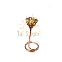 jaisakshi Copper naag seesh naag/shivling naag/kaal sarp poojan naag/Pure Copper Broadhood Snake Idol, Shesh Nag for Nag Panchami Pooja (Small, Light Weight, 40 GMS, 10 x 8 x 19 cms, Hood Width 6 cms)-thumb2