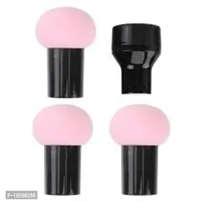 New Mushroom Head Beauty Blender Soft Powder Puff With Case For Makeup,Foundation Blender. Set of 3 (Random Colour)