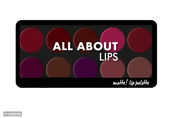 All about Lip Palette with 10 Pigmented colors |Creamy Matte Finish Lip Colors Lipstick |Travel Friendly Lip Palette | Multicolor-