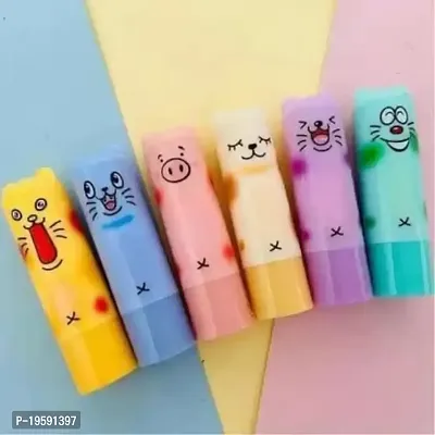 CARTOON SHAPE LIP BALM FOR GIRLS AND CHILDREN FRUITS PACK OF 6-thumb0