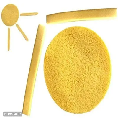 CETC Facial Cleaning Wash Puff Sponge 12 Stick Face Cleansing Pad Soft,Yellow, 30 Grams, Pack Of 1-thumb2