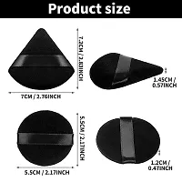 SIMS 2 Pieces Powder Puffs Triangle Round Cosmetic Powder Puff Washable Reusable Soft Powder Sponge Makeup Foundation Sponge for Face Body Loose Powder Wet Dry Makeup Tool (Multicolor)-thumb4