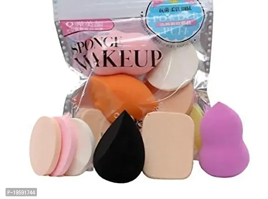 Womens  Girls 6in1 Multicolour Makeup Sponge Beauty Blenders Pack for Blending Face Makeup Foundation Sponge Set for Face Makeup - (Pack of 6)