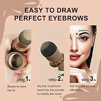 eyebrow stamp  Hairline Waterproof And Long Lasting Shaping 10 g (Brown)-thumb2