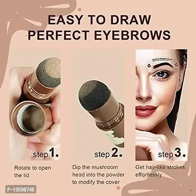 eyebrow stamp  Hairline Waterproof And Long Lasting Shaping 10 g (Brown)-thumb3